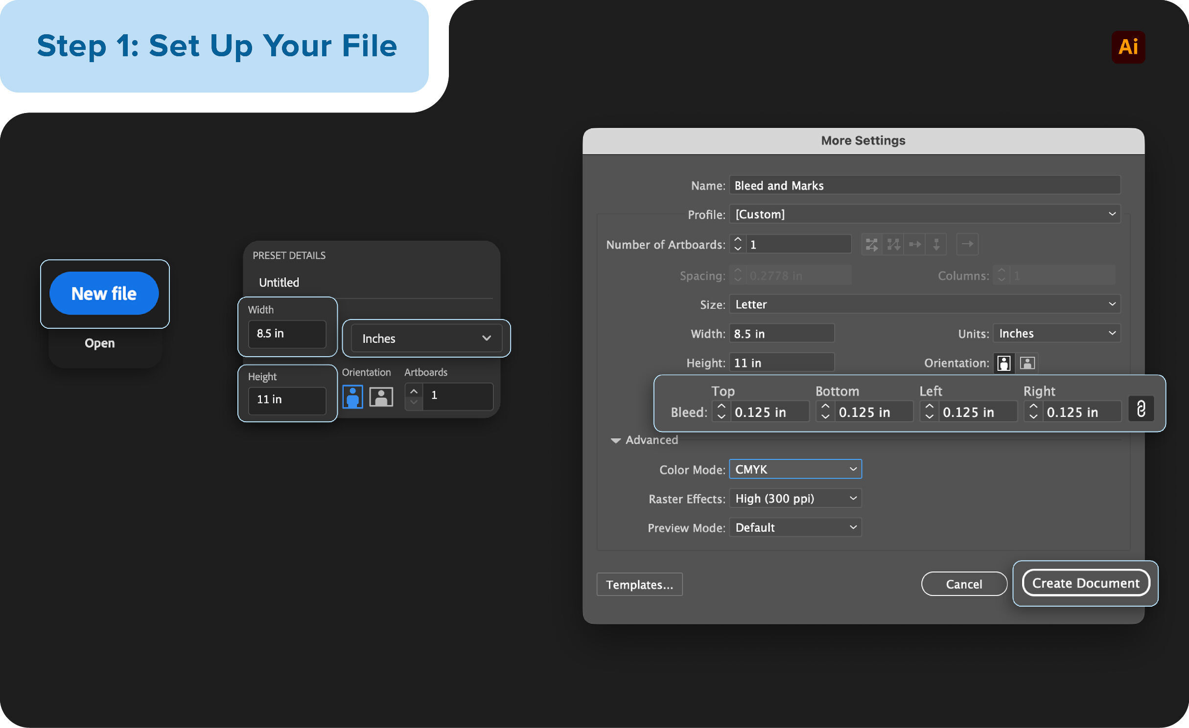 Setting Up Your File in Adobe Illustrator